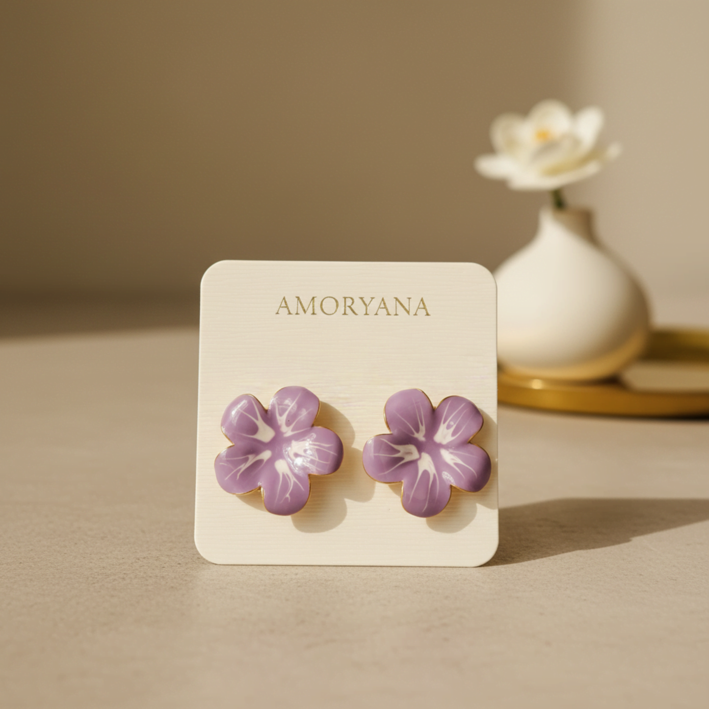 Violet Petal Earrings