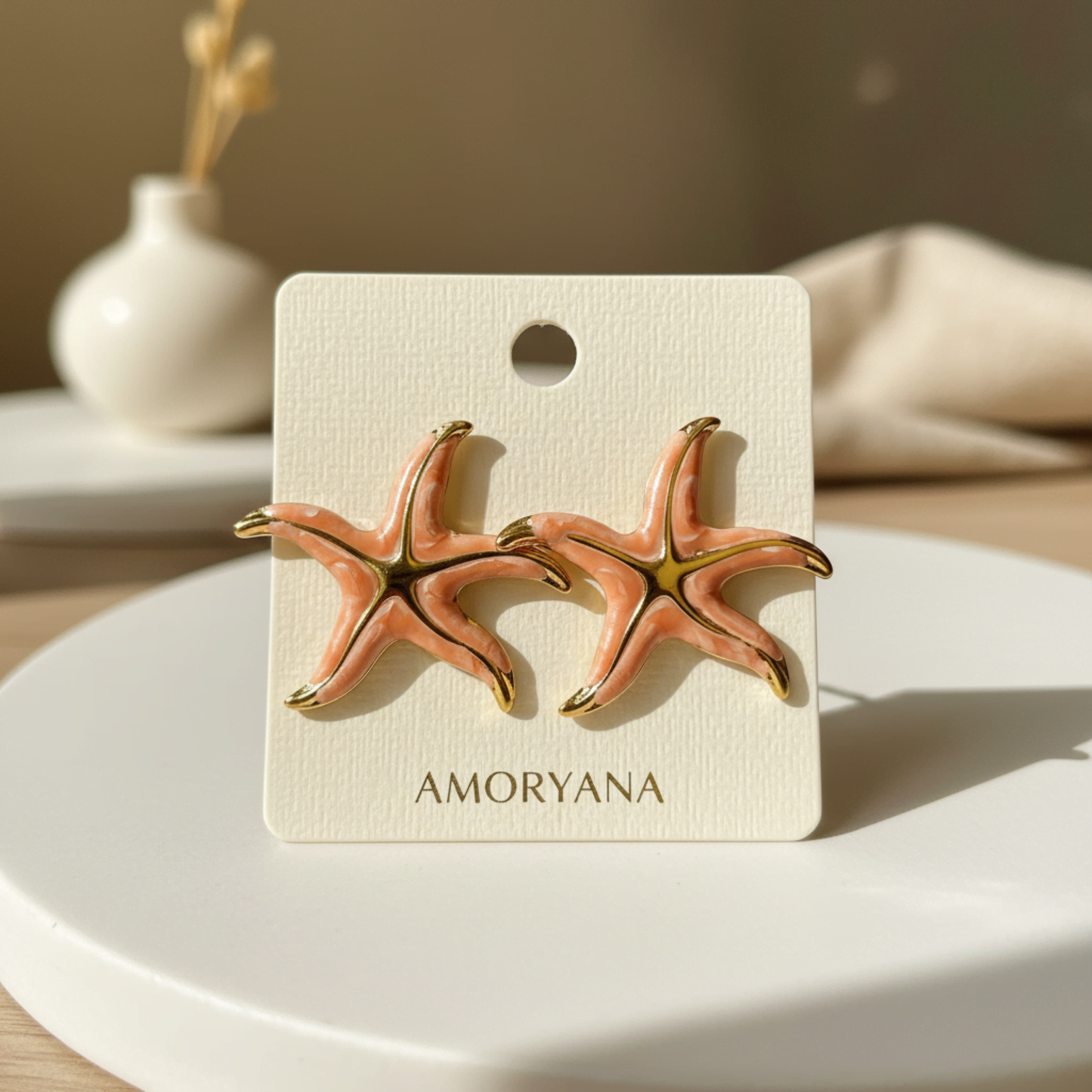 Coral Starfish Earrings