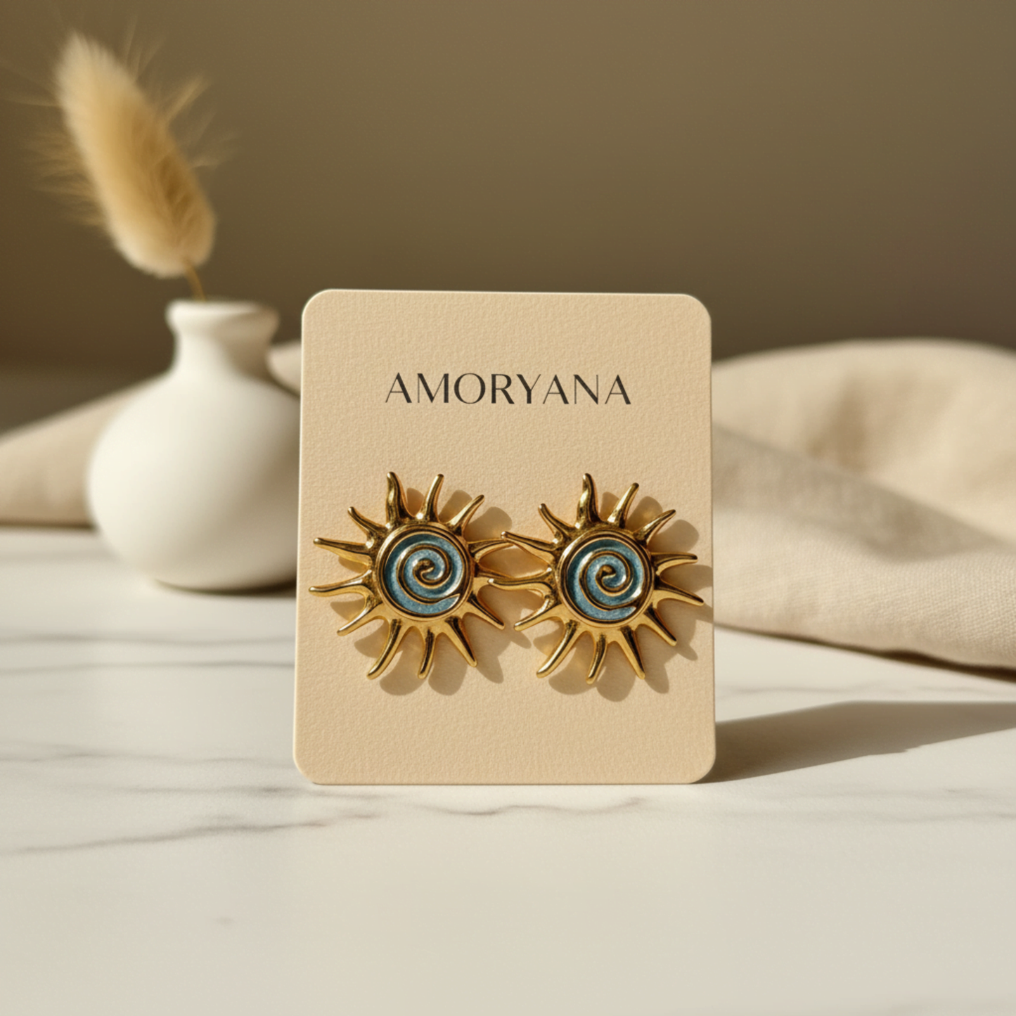 Solar Spiral Earrings
