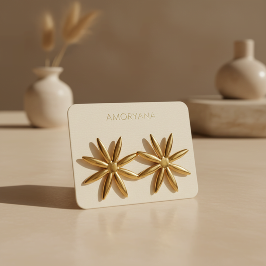 Golden Sunburst Earrings