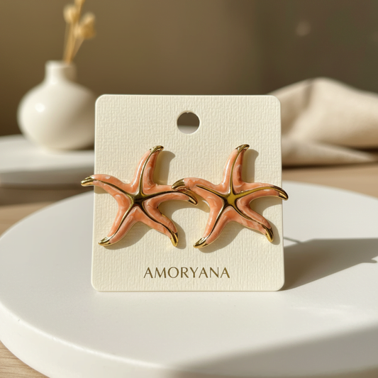 Coral Starfish Earrings