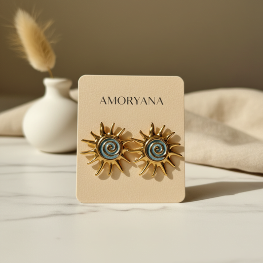 Solar Spiral Earrings